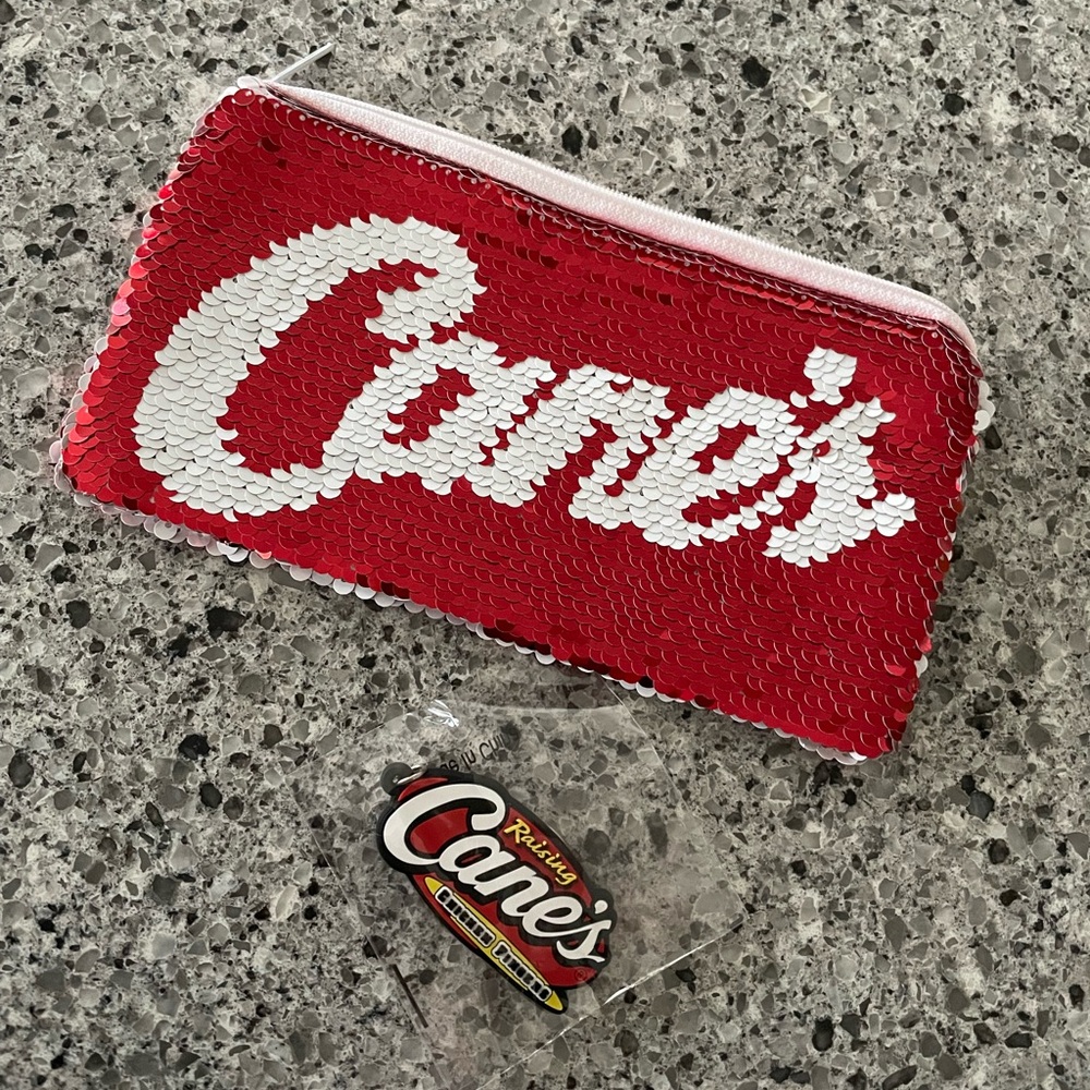 BRAND NEW! Raising Cane's Red Sequin Pouch